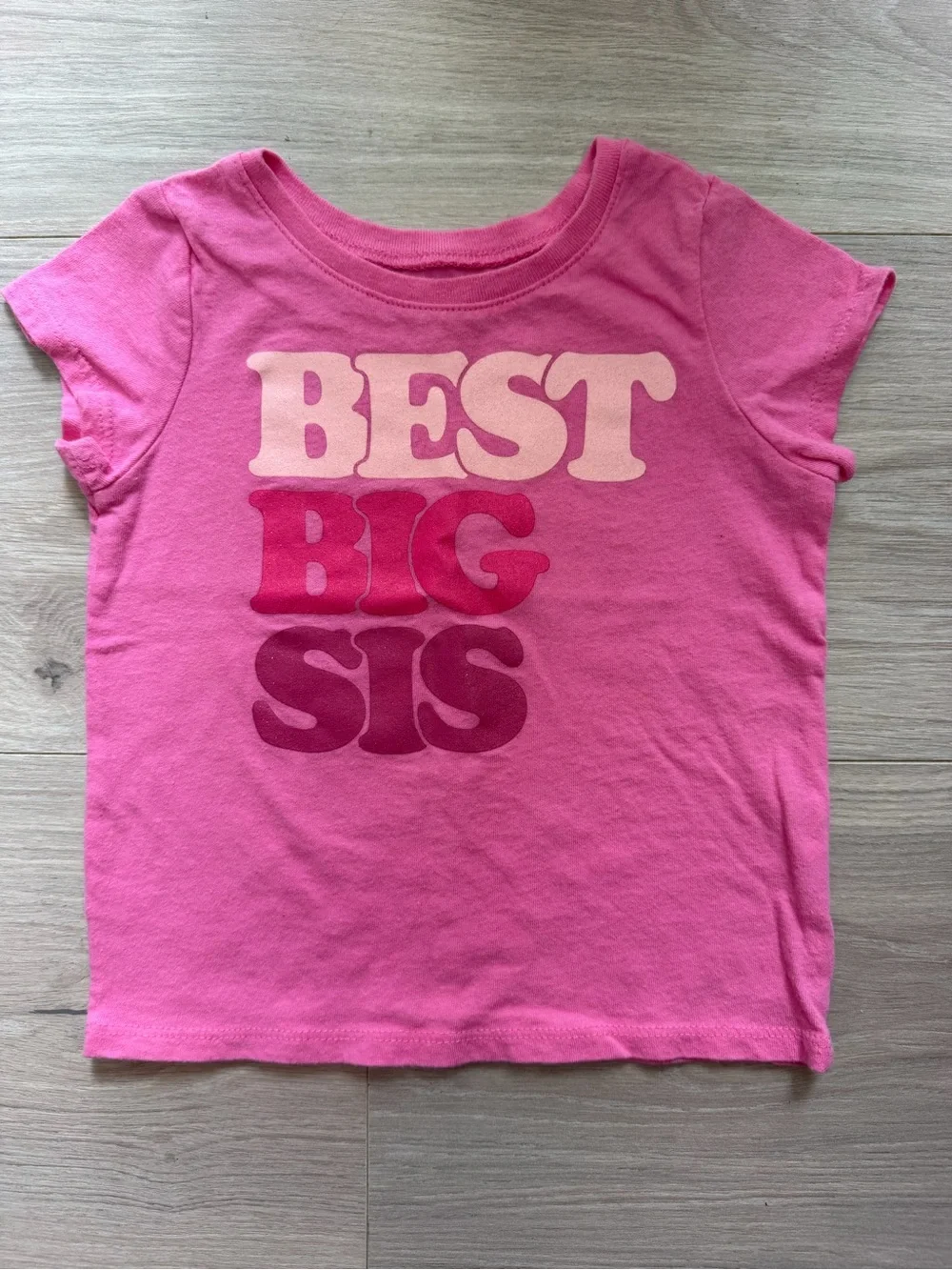 The Children's Place Pink 'Best Big Sis' Short Sleeve Tee